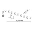 LEITO BLACK KINKIET 2w1 LED 12W 80 cm 6355 TK Lighting