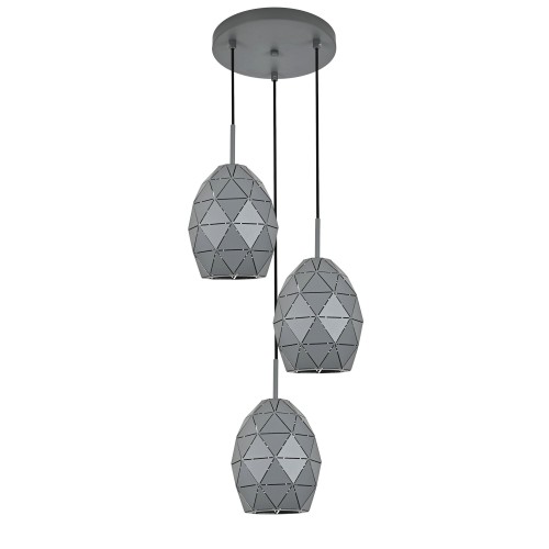 EGANA GRAPHITE LAMPA WISZĄCA 3XE27 6999 TK Lighting