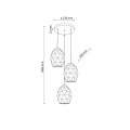 EGANA GRAPHITE LAMPA WISZĄCA 3XE27 6999 TK Lighting