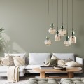 SOPHIA GREEN COGNAC LAMPA WISZĄCA 6XE14 11150 TK Lighting