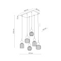 SOPHIA GREEN COGNAC LAMPA WISZĄCA 6XE14 11150 TK Lighting