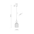 SOPHIA COGNAC LAMPA WISZACA 1XE14 11039 TK Lighting