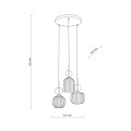 SOPHIA COGNAC LAMPA WISZACA 3XE14 11041 TK Lighting