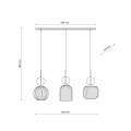 SOPHIA COGNAC LAMPA WISZĄCA 3XE14 11042 TK Lighting