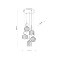 SOPHIA COGNAC LAMPA WISZACA 5XE14 11043 TK Lighting