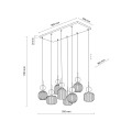 SOPHIA COGNAC LAMPA WISZĄCA 8XE14 11045 TK Lighting