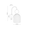 SOPHIA GREEN COGNAC KINKIET 1XE14 11143 TK Lighting