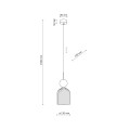 SOPHIA GREEN COGNAC LAMPA WISZĄCA 1XE14 11146 TK Lighting