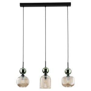 SOPHIA GREEN COGNAC LAMPA WISZĄCA 3XE14 11147 TK Lighting