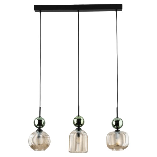 SOPHIA GREEN COGNAC LAMPA WISZĄCA 3XE14 11147 TK Lighting