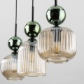 SOPHIA GREEN COGNAC LAMPA WISZĄCA 3XE14 11147 TK Lighting