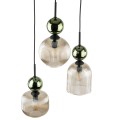 SOPHIA GREEN COGNAC LAMPA WISZĄCA 3XE14 11148 TK Lighting