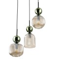 SOPHIA GREEN COGNAC LAMPA WISZĄCA 3XE14 11148 TK Lighting