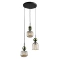 SOPHIA GREEN COGNAC LAMPA WISZĄCA 3XE14 11148 TK Lighting