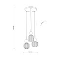 SOPHIA GREEN COGNAC LAMPA WISZĄCA 3XE14 11148 TK Lighting