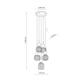 SOPHIA GREEN COGNAC LAMPA WISZĄCA 5XE14 11149 TK Lighting