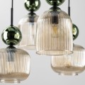 SOPHIA GREEN COGNAC LAMPA WISZĄCA 8XE14 11151 TK Lighting