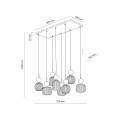 SOPHIA GREEN COGNAC LAMPA WISZĄCA 8XE14 11151 TK Lighting