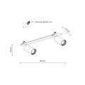 AMIS BLACK  2XGU10 PODTYNKOWY 10807 TK Lighting