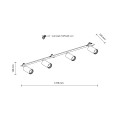 AMIS BLACK  4XGU10 PODTYNKOWY 10809 TK Lighting