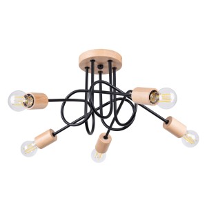 Żyrandol EMBER 5 czarny SL.1478 Sollux Lighting
