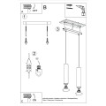 Lampa wisząca LAGOS 2 beżowa SL.1480 Sollux Lighting