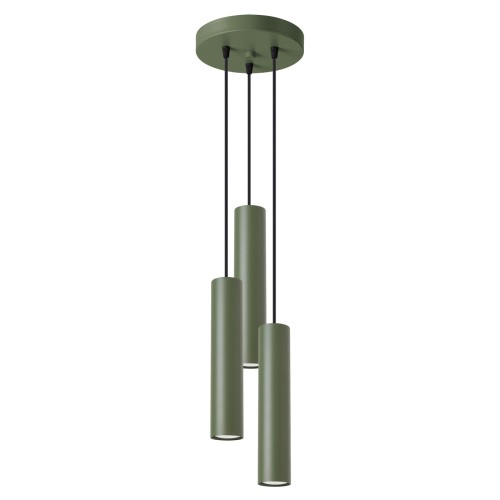 Lampa wisząca LAGOS 3P zielona oliwka SL.1487 Sollux Lighting