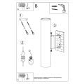 Kinkiet LAGOS 2 ochra czerwona SL.1493 Sollux Lighting