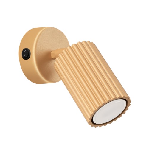 Kinkiet KARBON złoty z włącznikiem SL.1560 Sollux Lighting