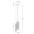 Lampa wisząca KARBON 3P beżowy SL.1595 Sollux Lighting