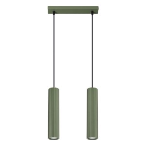 Lampa wisząca KARBON 2 zielona oliwka SL.1612 Sollux Lighting