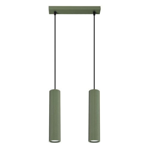Lampa wisząca KARBON 2 zielona oliwka SL.1612 Sollux Lighting