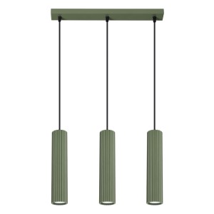Lampa wisząca KARBON 3L zielona oliwka SL.1613 Sollux Lighting
