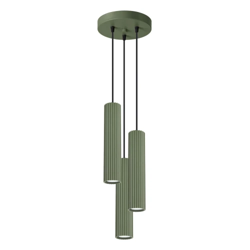Lampa wisząca KARBON 3P zielona oliwka SL.1614 Sollux Lighting