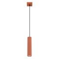 Lampa wisząca KARBON 1 ochra czerwona SL.1630 Sollux Lighting