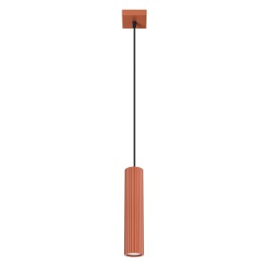 Lampa wisząca KARBON 1 ochra czerwona SL.1630 Sollux Lighting