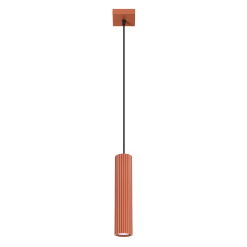 Lampa wisząca KARBON 1 ochra czerwona SL.1630 Sollux Lighting