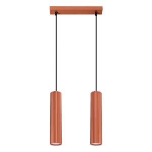 Lampa wisząca KARBON 2 ochra czerwona SL.1631 Sollux Lighting