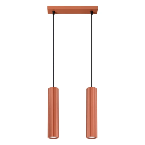 Lampa wisząca KARBON 2 ochra czerwona SL.1631 Sollux Lighting