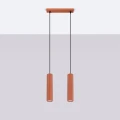 Lampa wisząca KARBON 2 ochra czerwona SL.1631 Sollux Lighting