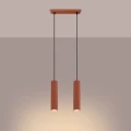 Lampa wisząca KARBON 2 ochra czerwona SL.1631 Sollux Lighting