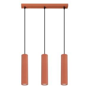Lampa wisząca KARBON 3L ochra czerwona SL.1632 Sollux Lighting