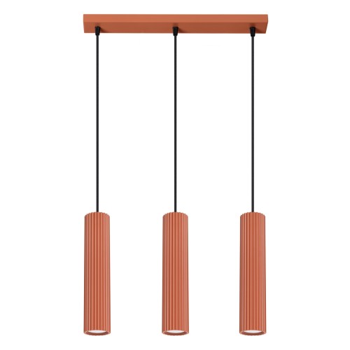 Lampa wisząca KARBON 3L ochra czerwona SL.1632 Sollux Lighting
