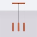Lampa wisząca KARBON 3L ochra czerwona SL.1632 Sollux Lighting