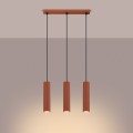 Lampa wisząca KARBON 3L ochra czerwona SL.1632 Sollux Lighting