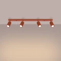 Plafon KARBON 4L ochra czerwona SL.1641 Sollux Lighting
