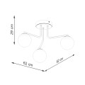 Żyrandol ASTRAL 3 biały SL.1659 Sollux Lighting