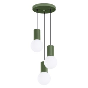 Lampa wisząca HALO 3P zielona oliwka SL.1725 Sollux Lighting