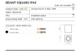 Lampa sufitowa spot BRANT SQUARE BLACK IP44 AZ2878 Azzardo