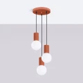 Lampa wisząca HALO 3P ochra czerwona SL.1730 Sollux Lighting